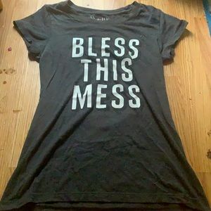 Bless This Mess grey women t-shirt